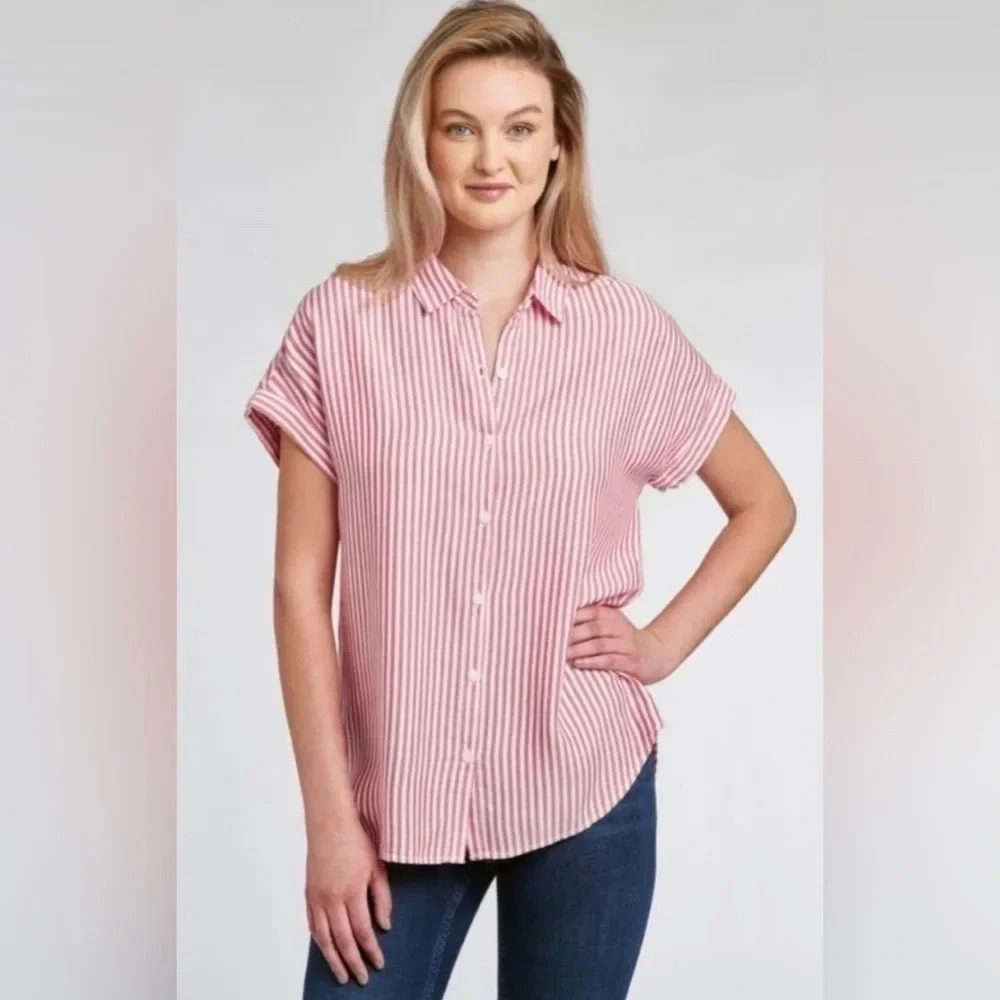 Beach Lunch Lounge | Spencer Button Down Linen Shirt - Size XS - Picture 7 of 8